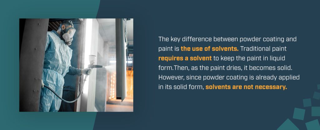 main differences between paint and powder coat