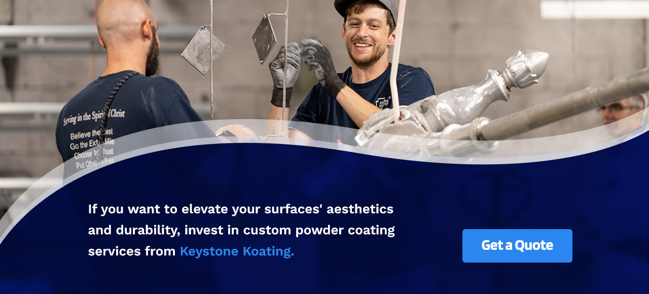 Custom powder coating from Keystone Koating
