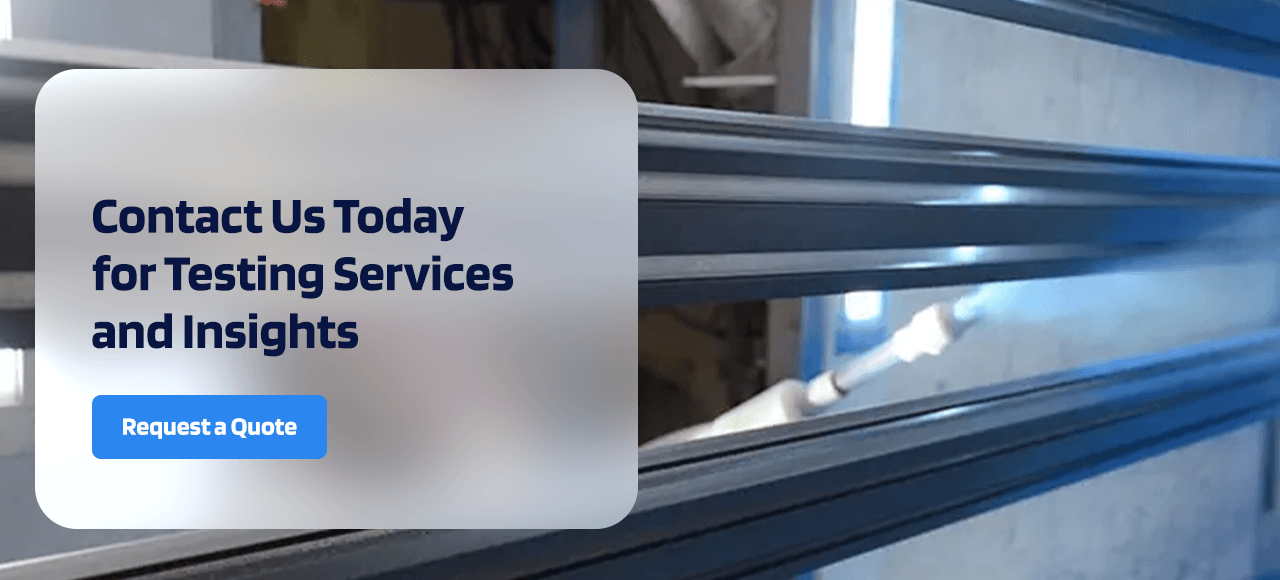 contact us today for testing services